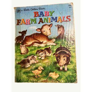 Vintage Little Golden Book Baby Farm Animals Classic Childrens Storybook
